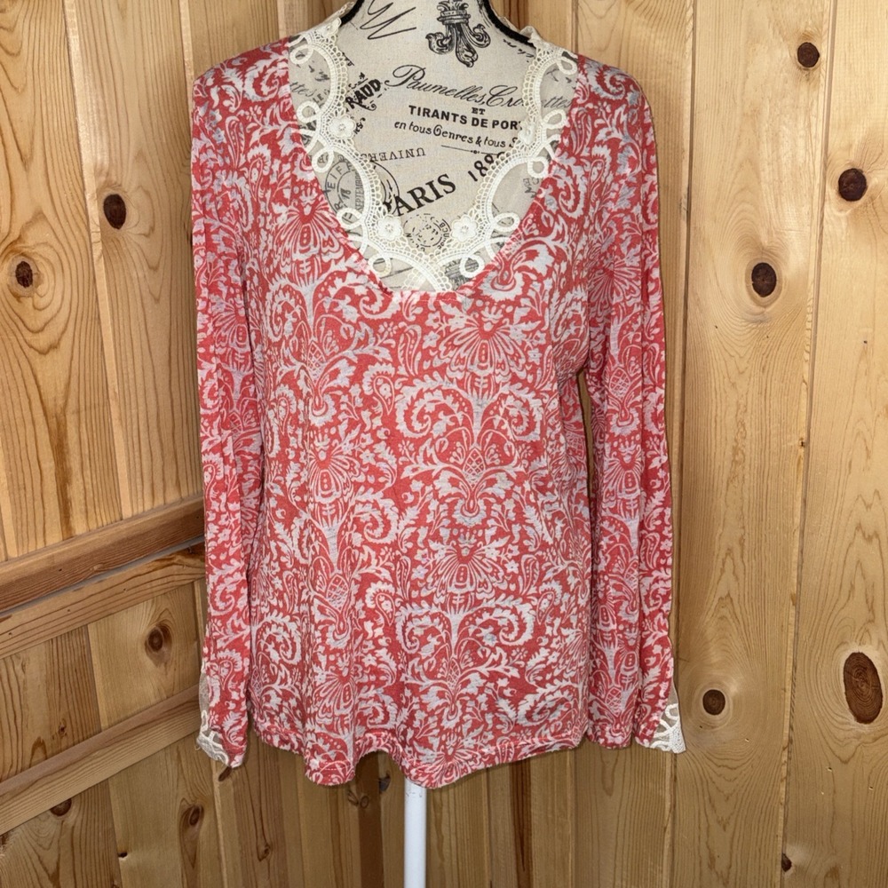 Vintage Y2k Young Essence Fairy Core  Top Lace Inde Boho Cottagecore XL